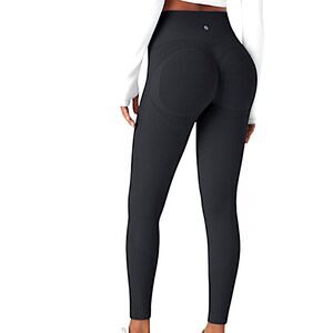 Halara Black Seamless Flow Scrunch Butt Lifting Active Leggings Size Small